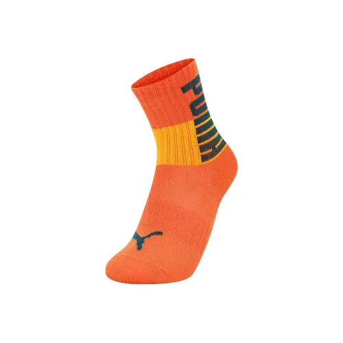 PUMA 1 Pack Orange Kids Socks