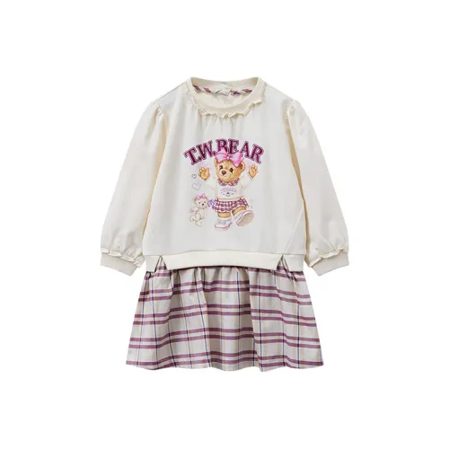 Teenie Weenie Men Детское платье цвета слоновой кости для дошкольников