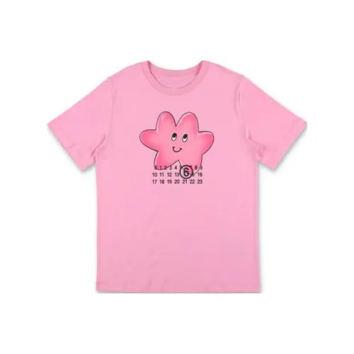 MM6 MAISON MARGIELA T-рубашка SS25 розовая детская