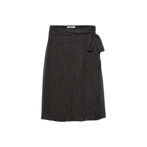 PRADA Повседневный Длинный Юбка Женская Черная