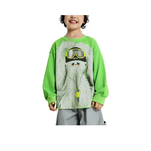 Woobaby T-рубашка SS25 Babyona зеленая для детей 3-7 лет