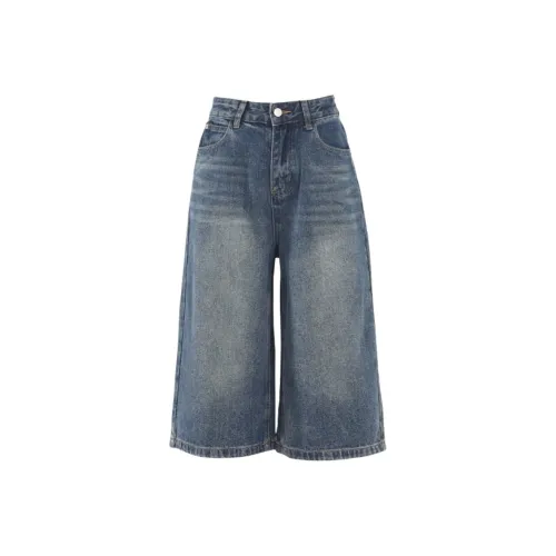 Jenna Chun Джинсовые шорты Женские Blue