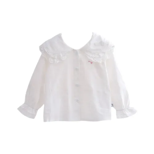 SNOOPY Однотонный Детский Топ Осенний Весенний для детей 3-7 лет Белый