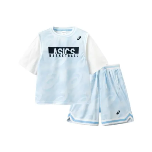 Asics Повседневная спортивная одежда Сине-белая с принтом по всей поверхности Подростки