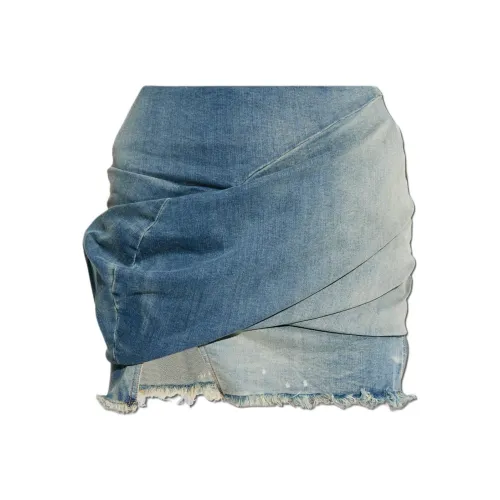 Rick Owens DRKSHDW Джинсовые короткие юбки Женские Синие