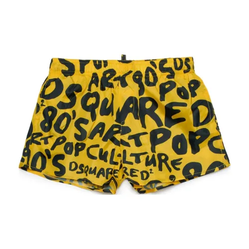 DSQUARED 2 SS24 Плавательные шорты Детские Желтые