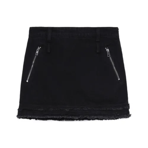 Mini Cream SS24 Джинсовые короткие юбки Женские Черный