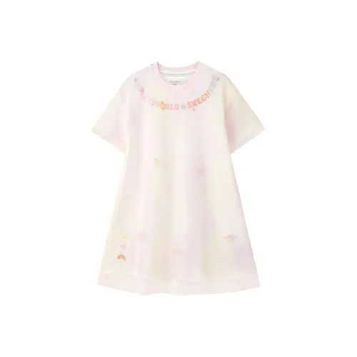 Skechers Kids x SMILEYWORLD Платье SS25 Радуга Рендеринг Цветная печать 0594 Для детей 3-7 лет