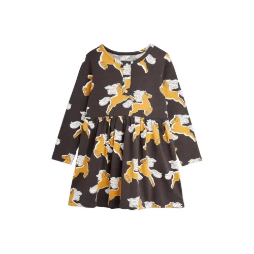 Mini Rodini Платье Коричневый для детей 3-7 лет