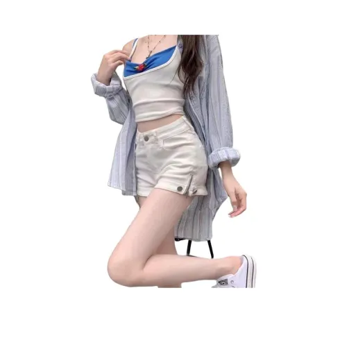 YEARNED Джинсовые шорты Женские Белые