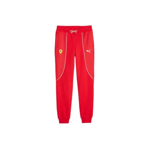 PUMA Scuderia Ferrari Race Big Детские тренировочные брюки Вязаные тренировочные брюки Детский Красный