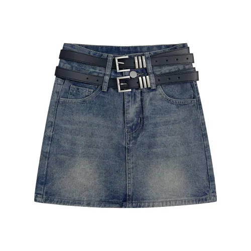 Pa33word Модный Джинсовые Короткие Юбки Женские Винтажный Синий SHADES