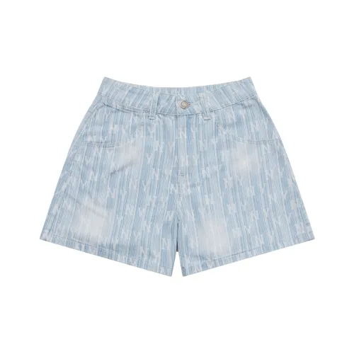 MLB MONOGRAM Коллекция New York Yankees SS25 Джинсовые шорты Женские Светло-синие