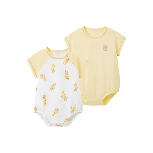 YeeHoO Комбинезон 2 шт Желтый Медвежонок Короткий Обхват талии Clam Infant And Toddler