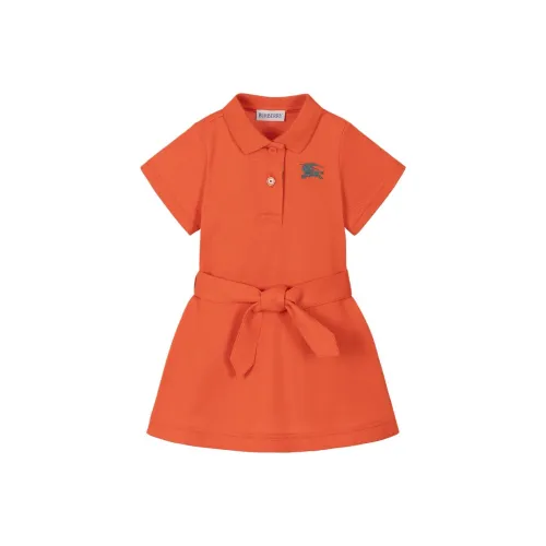 Burberry Платье Оранжевое Детское и для малышей