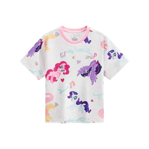 Antakids x Pony Berry совместная модель Trend Series T-рубашка Pure White Полный принт для детей 3-7 лет