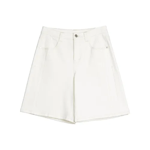 Elle Экрю Женские Джинсовые Шорты