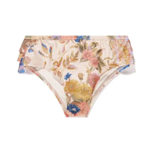 Zimmermann FW23 Плавательные шорты Кремовый Flowers Детские