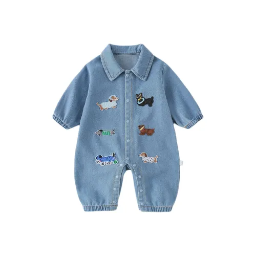 XiaoJinBu Комбинезон Небесно-голубой для младенцев и малышей