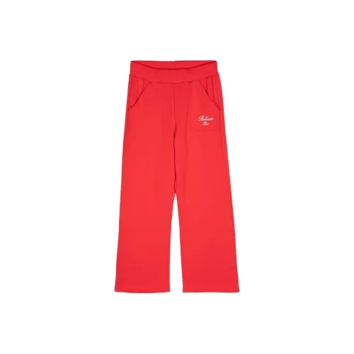 BALMAIN Red Kids Вязаные Спортивные брюки