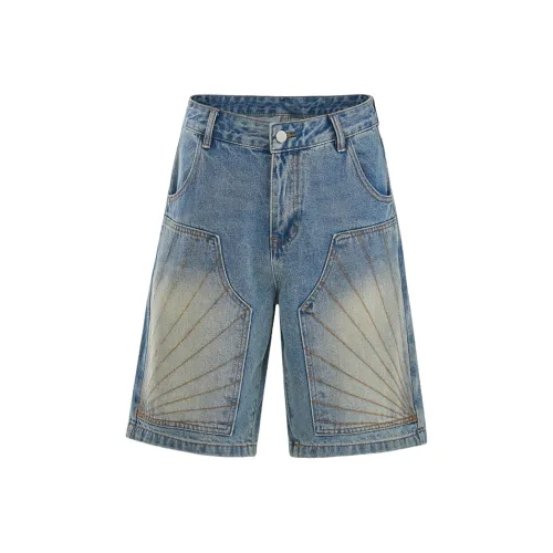 Розовые винтажные синие женские джинсовые шорты