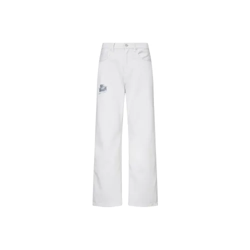 A3G4 Двойная пряжа Серый Унисекс Джинсы