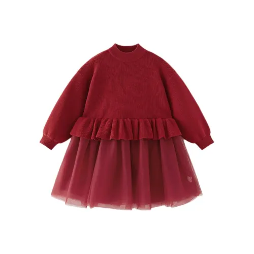 JELLYBABY Red Школьный возраст Платье