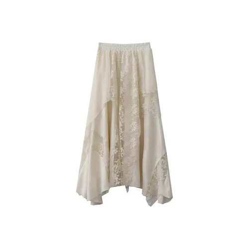 PLAY BUSH Повседневная длинная юбка женская цвет экрю