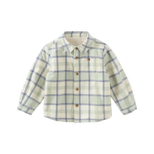 DAVE BELLA Рубашка Сине-зеленый Клетчатый Сине-белая Клетка для детей 3-7 лет