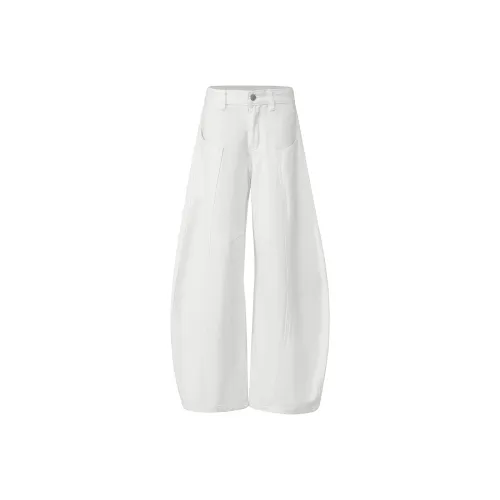 Wen Shan Белые Женские Джинсы