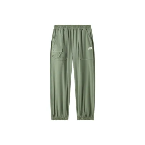 Детские 3-7 лет New Balance совместный бренд Вязаные тренировочные штаны Армейский зеленый
