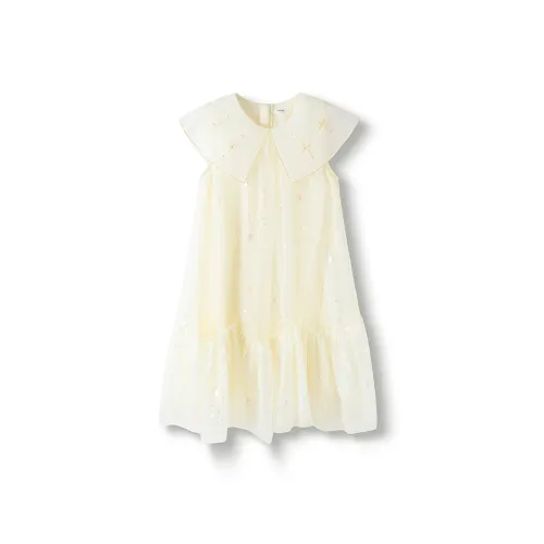 Balabala Платье Белый и Желтый тон для детей 3-7 лет