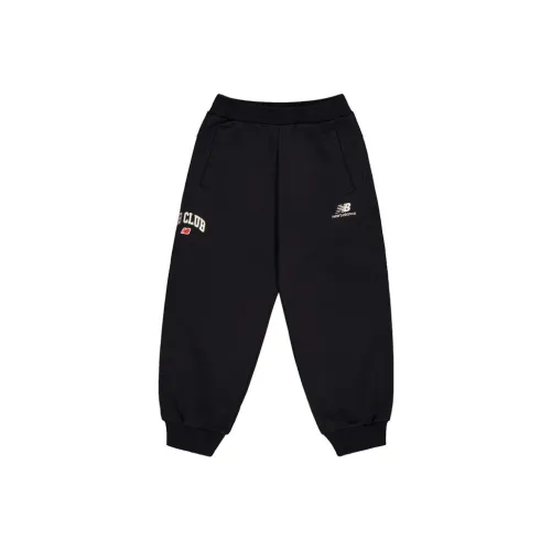 Детские New Balance совместные вязаные тренировочные штаны черного цвета