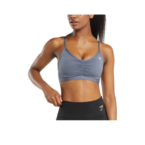 GYMSHARK Ruched Спортивное белье Женское Железо Синий