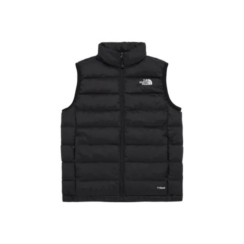 The North Face Детская одежда Однотонный воротник-стойка свободный крой молнии без рукавов черный детский