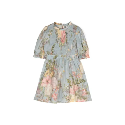 Zimmermann SS24 Платье Детское Светло-Синий