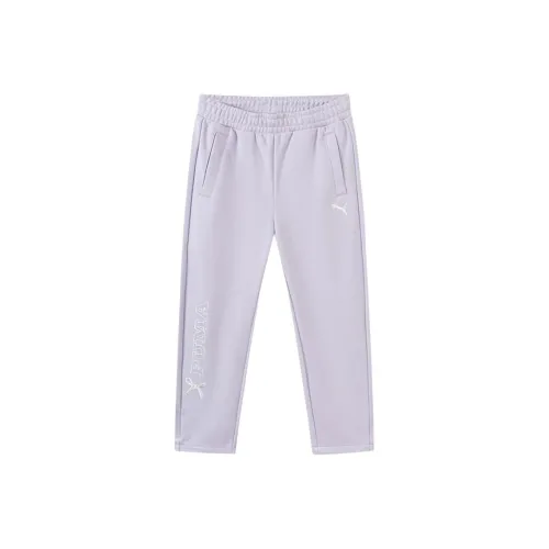 Teenagers PUMA Вязаные Спортивные Штаны Sportstyle Series Фиолетовые