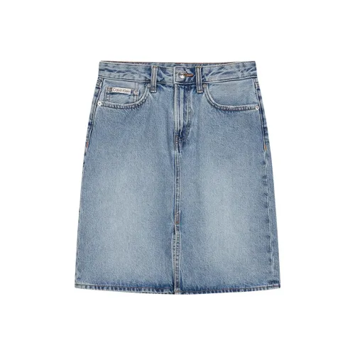 Calvin Klein Джинсовые короткие юбки Женские Blue