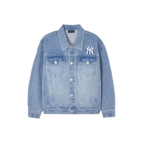 Mlb Base Logo Джинсовая Куртка Синяя Подростки