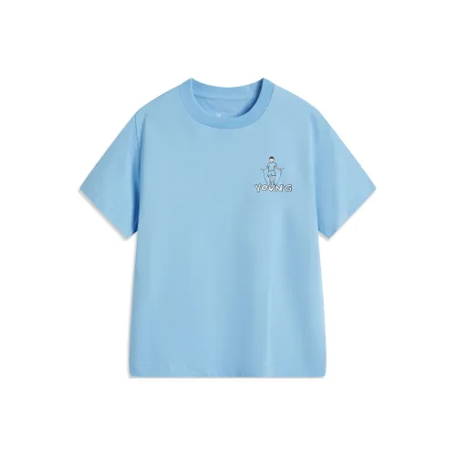 LINING YOUNG Sports Life Collection T-Shirt SS25 Небесно-синий