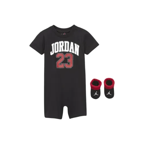 Джордан Infant And Toddler Комплект Малыш Romper и Booties Черный Infant And Toddler