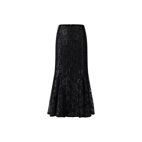 KARL LAGERFELD Повседневный Длинный Юбка Женские Черный