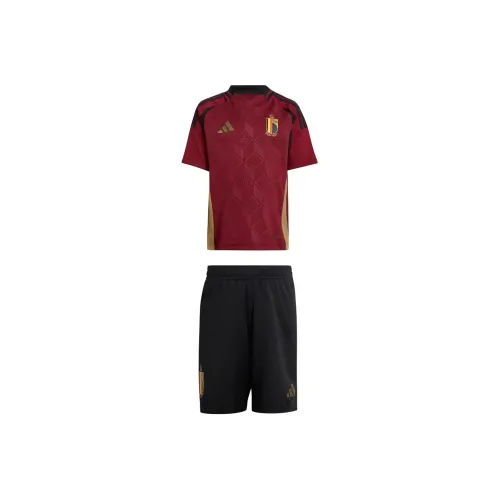 Adidas Kids Комплекты Belgium 24 Home Mini Kit Черный Красный Дети 3-7 лет