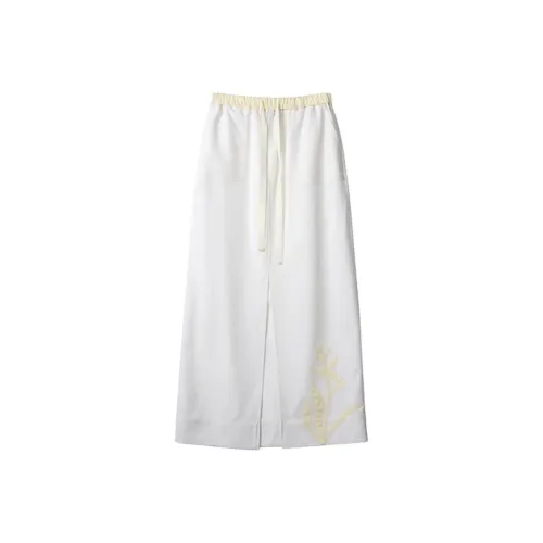 UARE Белый Spelling Заварной Женские Повседневные Длинные Юбки