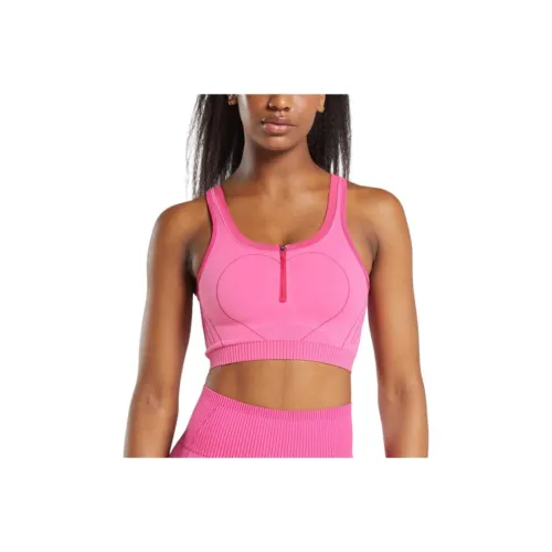 GYMSHARK Тень Сердце Бесшовный Спортивный Жилеты Женские Розовый Панк Розовый