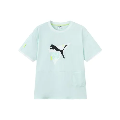 PUMA Performance T-Shirt SS25 Розовый Зеленый 40301 Детский