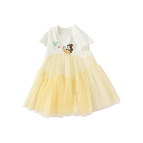 Balabala x DISHINI LIANMINGKUAN Платье экрю для детей 3-7 лет