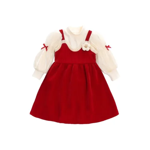 Детский комплект NANJIREN с юбкой красный китайский