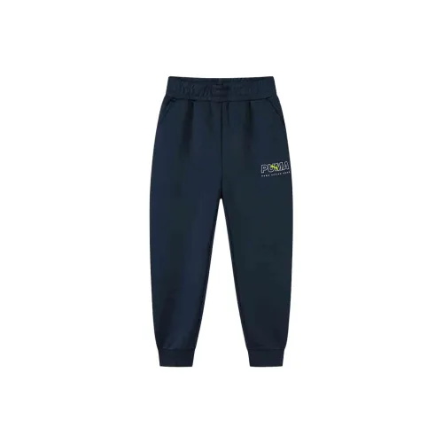 Подростки PUMA Вязаные Тренировочные Штаны Performance Темно-Синий