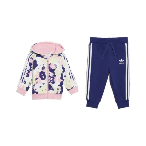 Adidas Originals Infant And Toddler Костюм Детский Белый Розовый ACID Зеленый Нефритовый Белый Индиго